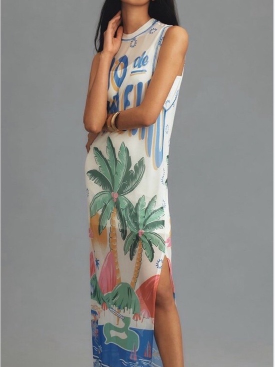 FARM Rio Dresses & Skirts - Farm Rio, for Anthropologie, Rio de Janeiro Mesh Maxi 🌴 🌊